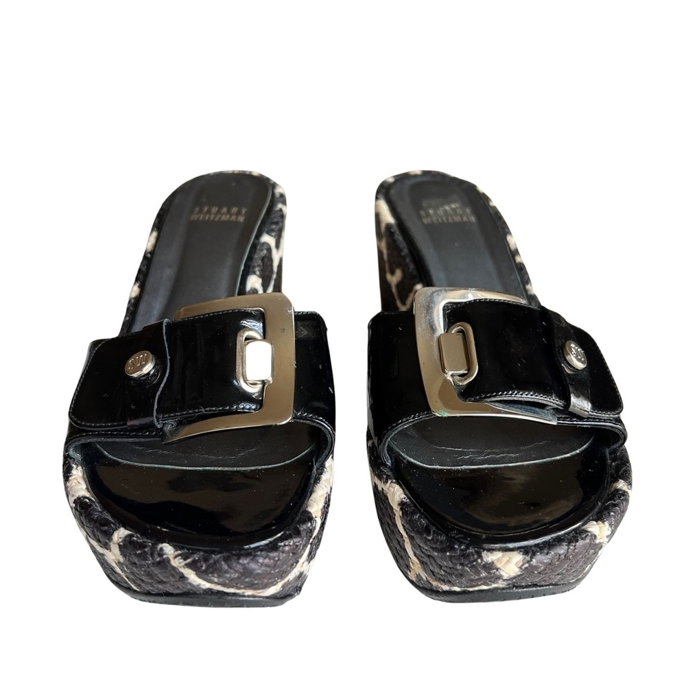 Stuart Weitzman | Patent Buckle Giraffe Wedge - image 3